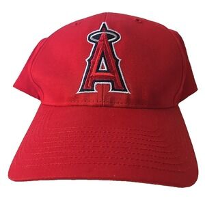 Vintage Anaheim Angels Hat Mens Red Y2K NWT Genuine Merchandise Adjustable Cap